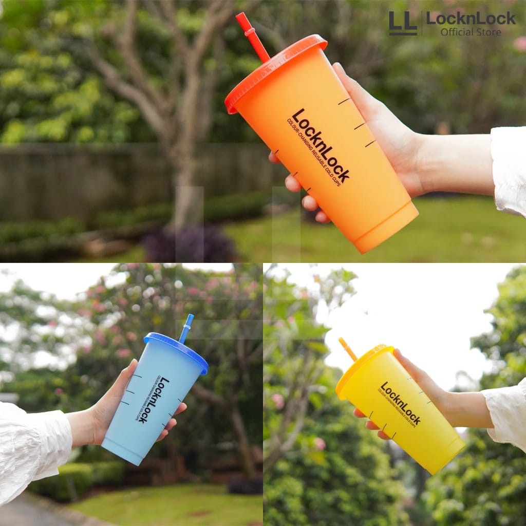 REUSABLE CUP LOCK N LOCK (COLOUR CHANGING)