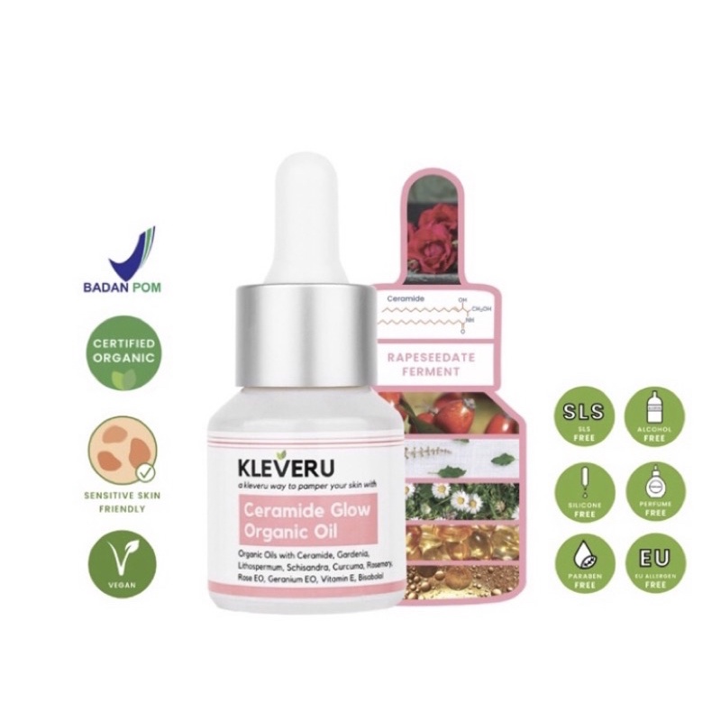 Jual [New] Kleveru Ceramide Glow Organic Face Oil 15ml Garnier