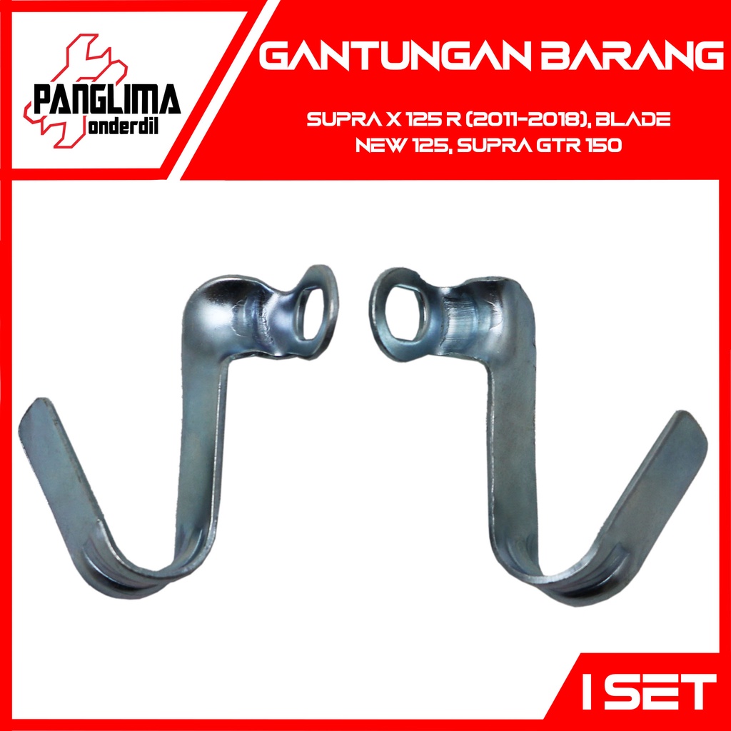 Gantungan Barang Supra X 125 New-PGMFI-PGM FI-Helm In-GTR &amp; Blade New 125 FI Cantolan-Kaitan-Gantung Kiri-Kanan 1 Set-2 Pcs