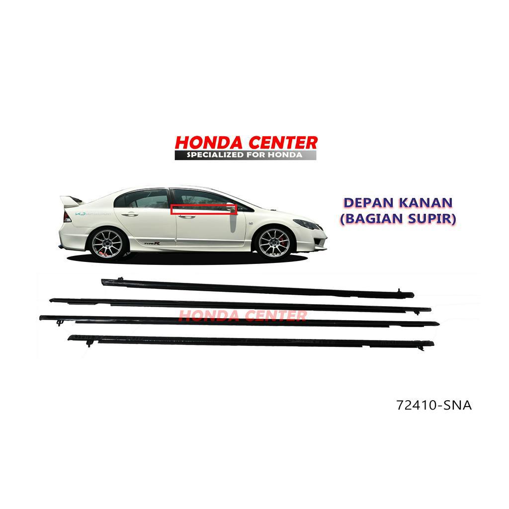 pelipit karet kaca luar weather strip luar honda civic fd fd1 fd2 2006 2007 2008 2009 2010 2011 depan belakang kiri kanan set 4 pintu