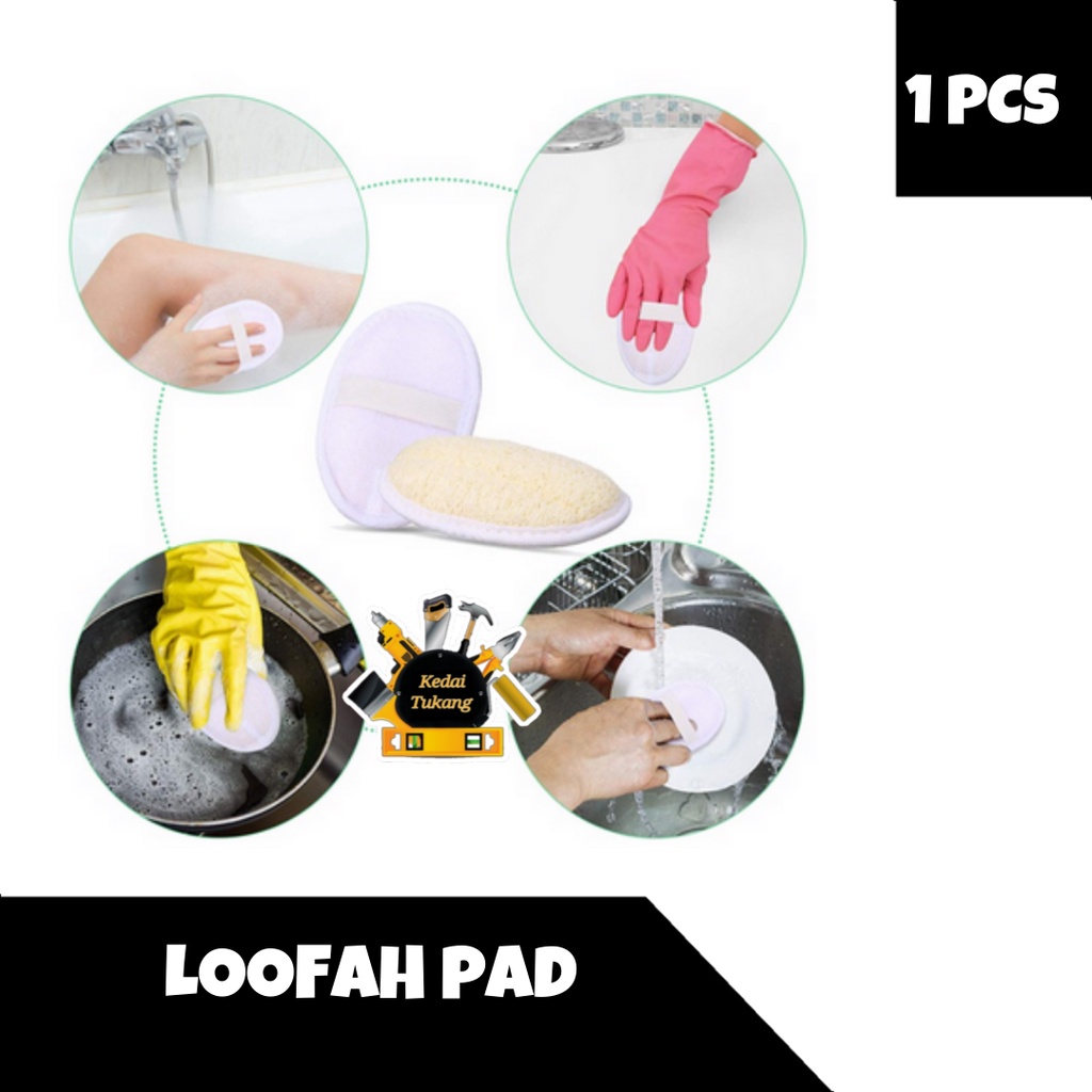 KEDAI TUKANG - Loofah Pad Spons Cuci Piring Spon Mandi Sponge Lofah Scrub Gambas Oyong Luffa Lufah B