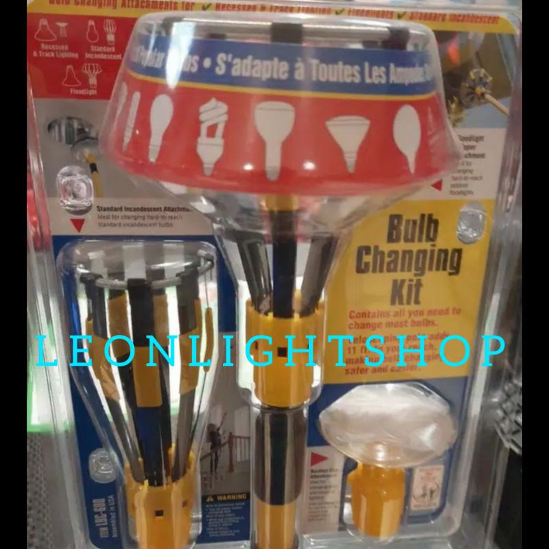 BAYCO SET TONGKAT PENGGANTI BOHLAM LAMPU ALUMINIUM/ACE LIGHT BULB CHANGER/TONGKAT MELEPASKAN LAMPU