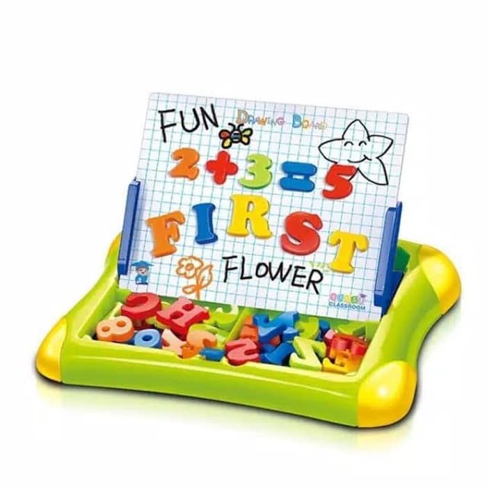 Mainan Edukasi Drawing Board Magnetic Learning Case 2 in 1 Papan Tulis - Papan Tulis Magnet