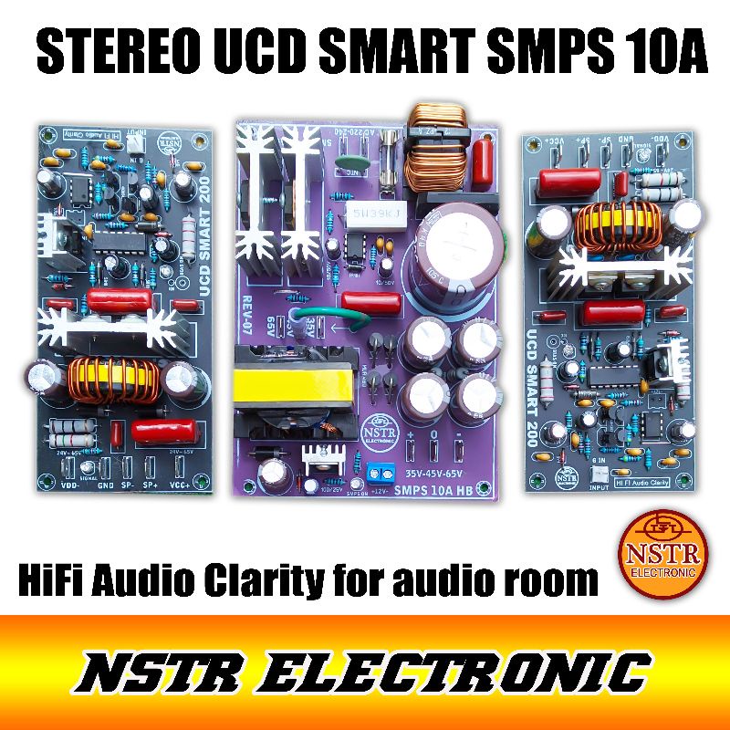 paket stereo amplifier ucd smart 200+ smps 10A