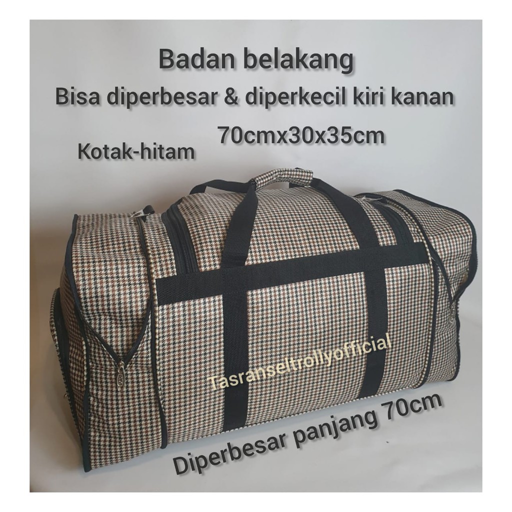 Tas Pakaian Travel Bag Polo Interclub 70cmx30x35 size Jumbo 100%ori