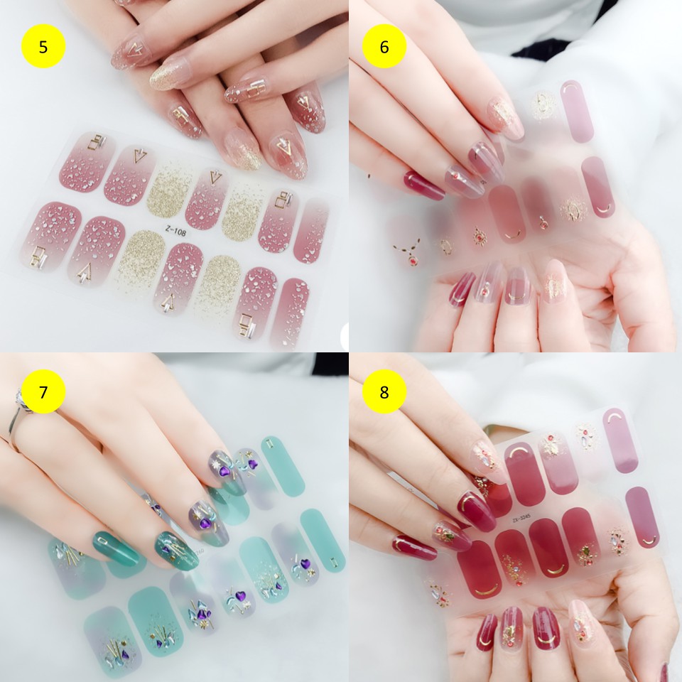 Stiker Kuku 3D / Nail Art / Nail Sticker Import 14 Pcs