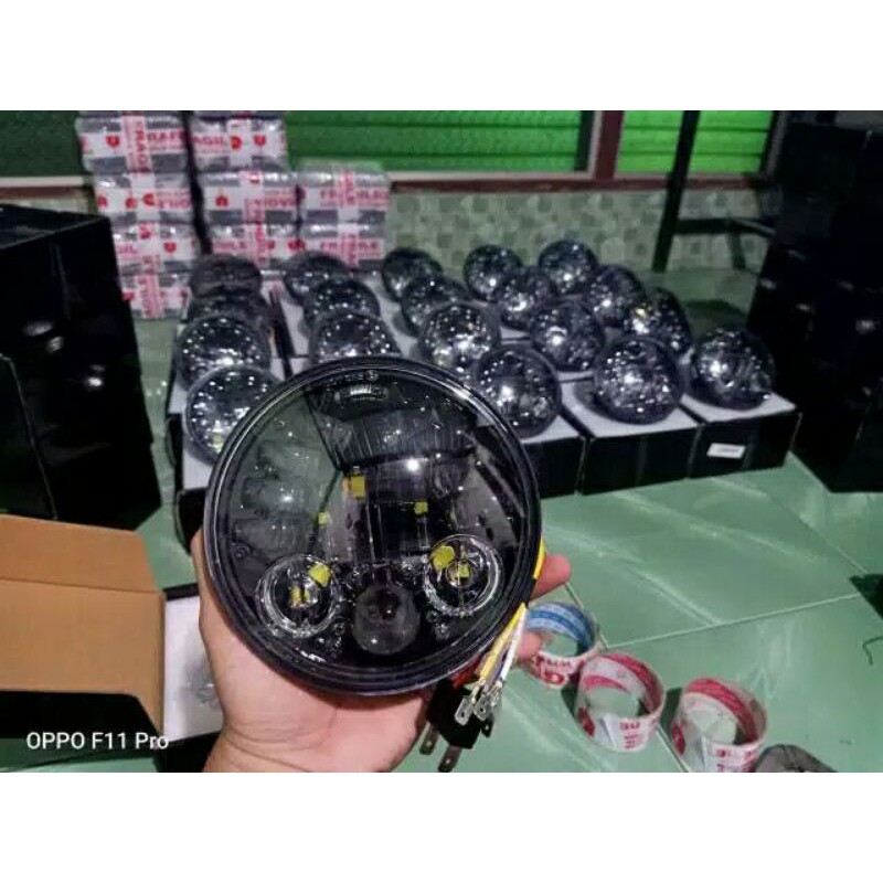 lampu daymaker 5,75 inch dus hitam polos