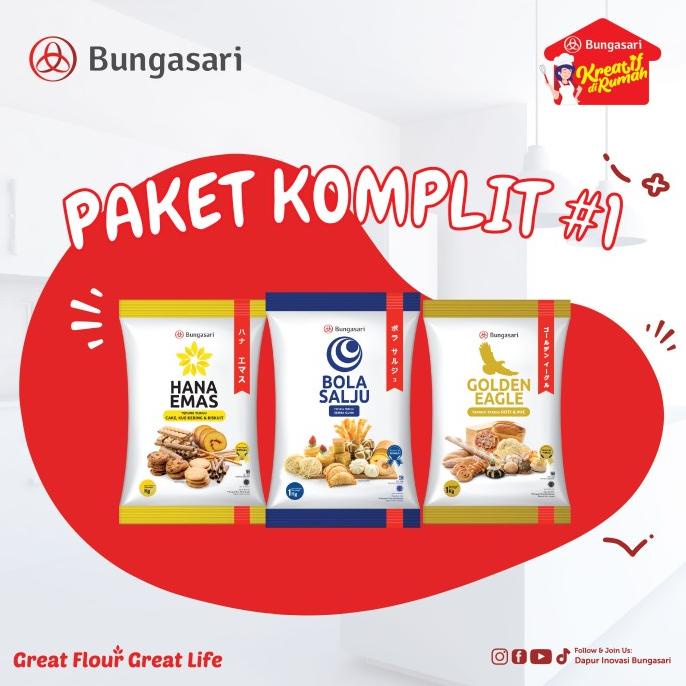 

[[COD]] BUY Bungasari Bola Salju Tepung 1kg, Golden Eagle 1kg, Hana Emas 1kg DISKON Kode 567