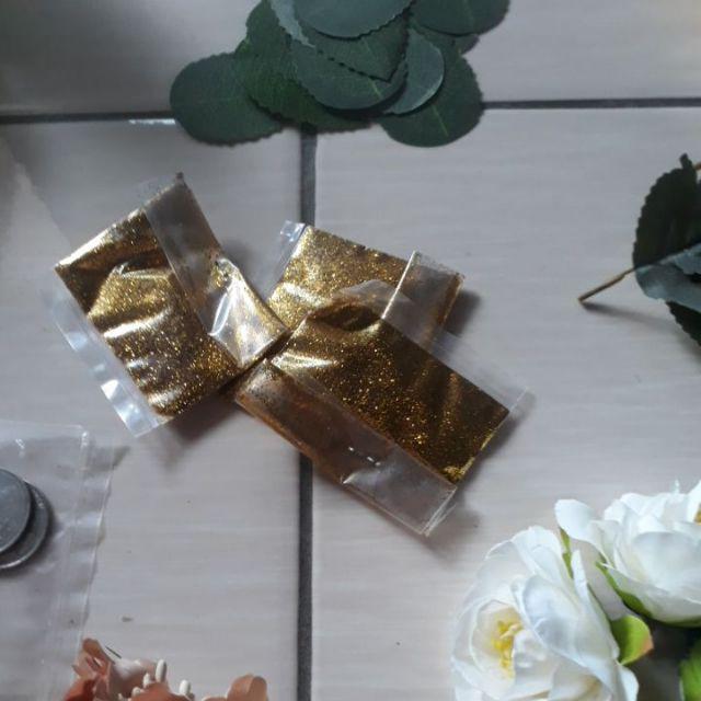 Bubuk Gliter Warna Emas Bahan Mahar Dan Craft