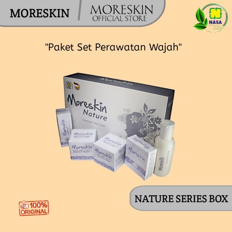 Moreskin Nature Series Box - Paket Set Perawatan Wajah Anti Acne Jerawat Murah BPOM Original