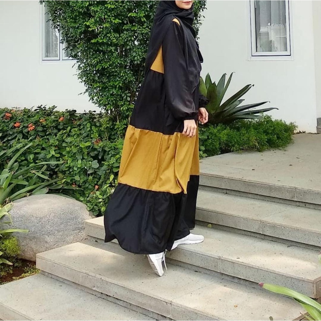 GF  ~ EMILIA MAXI baju muslim wanita ABAYA KEKINIAN GAMIS JUMBO