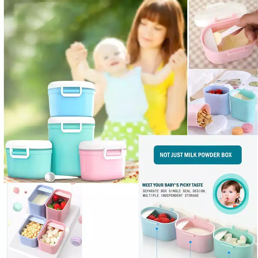 KOTAK TEMPAT PENYIMPANAN SUSU BUBUK Makanan Bayi Portable Sealed Baby Milk