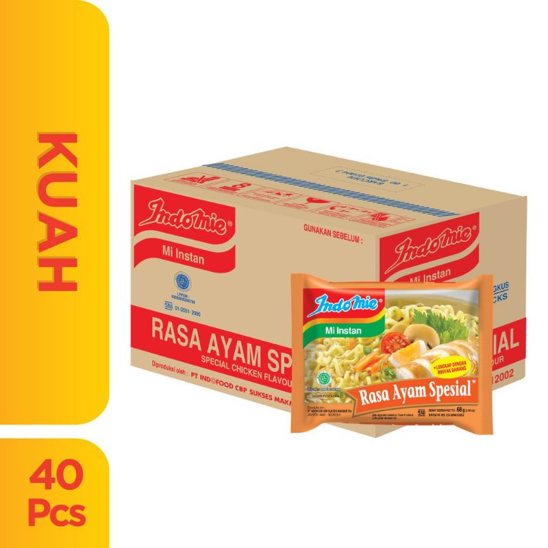 

Indomie Kuah Ayam Spesial 1 Dus Isi 40 pcs