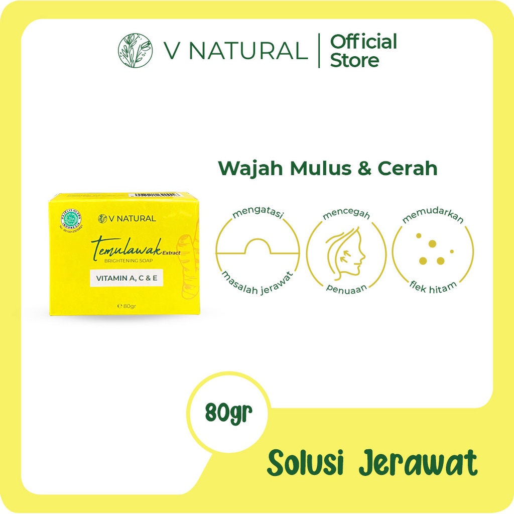 V-NATURAL SABUN TEMULAWAK 80 GRAM