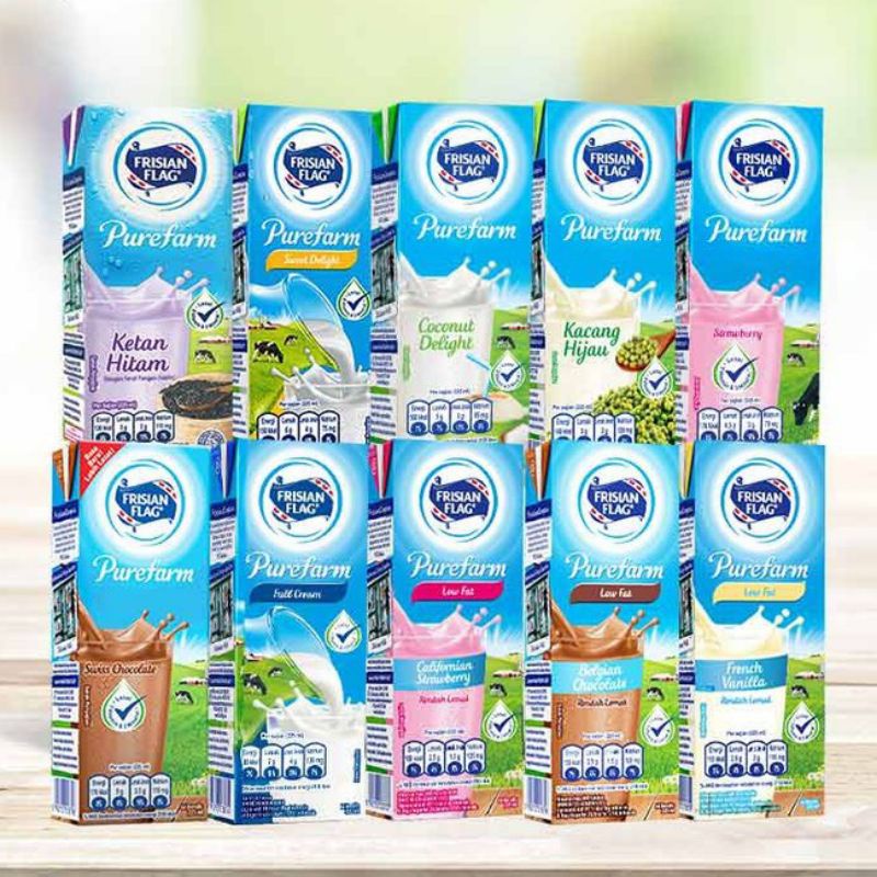 

Susu Bendera Frisian Flag Purefarm 225ml UHT All Variant