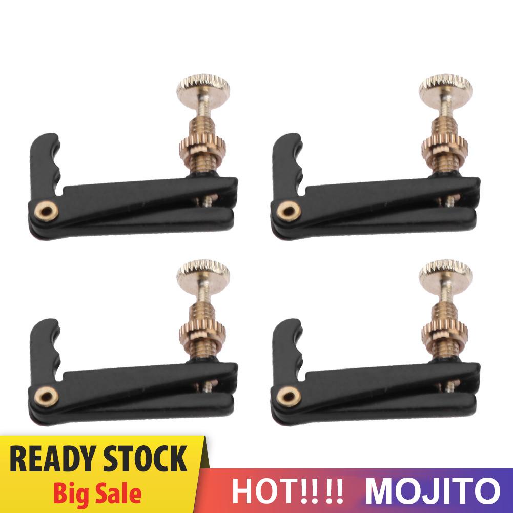 4pcs 4 / 4-3 / 4 Fine Tuners Spinner Bahan Besi Untuk Biola