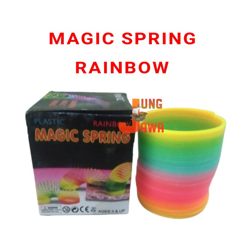 [TERLARIS] MAINAN ANAK MAGIC SPRING RAINBOW/YOYO PEER SPIRAL KECIL