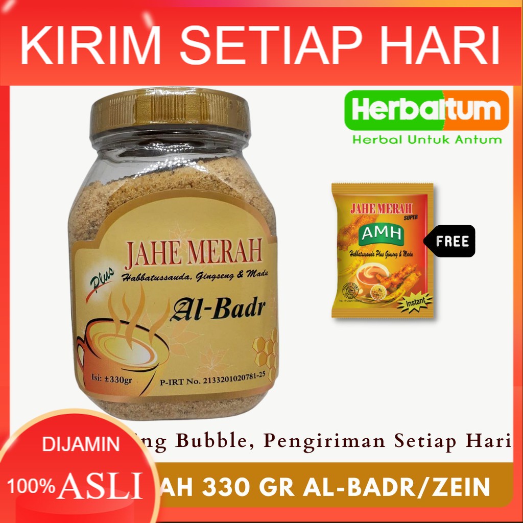 

Jahe Merah ZEIN 330 gr Toples - Habbatussauda Ginseng Secang Gula dll