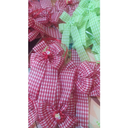 

PITA BESEK GROSIR dimensi 9*9cm / APLIKASI PITA HAMPERS / Pita Tas Anyam / Pita Parcel / Pita Instan