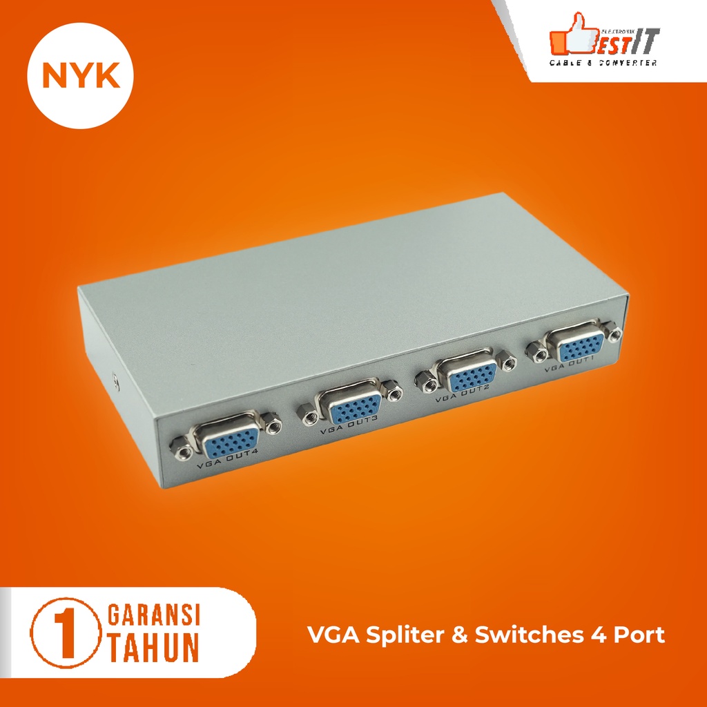 VGA Splitter 1-4 Port 150Mhz NYK High Quality