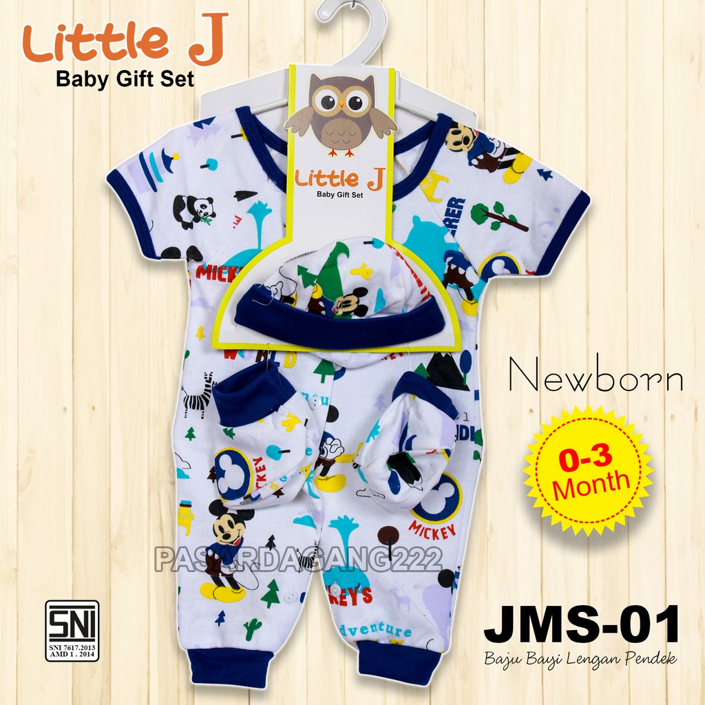 BAJU BAYI JUMSUIT LENGAN PENDEK SET JMS1