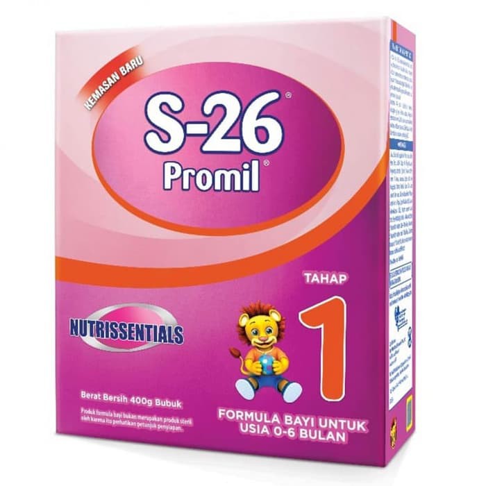 SUSU S-26 PROMIL TAHAP 1 400GR FORMULA BAYI UNTUK USIA 0-6 BULAN / SUSU BAYI / SUSU FORMULA