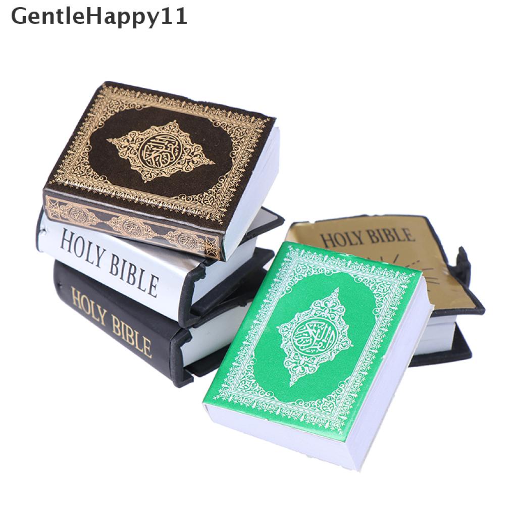 Gentlehappy Mainan Miniatur Buku Alkitab Skala 1: 12 Untuk Aksesoris Rumah Boneka
