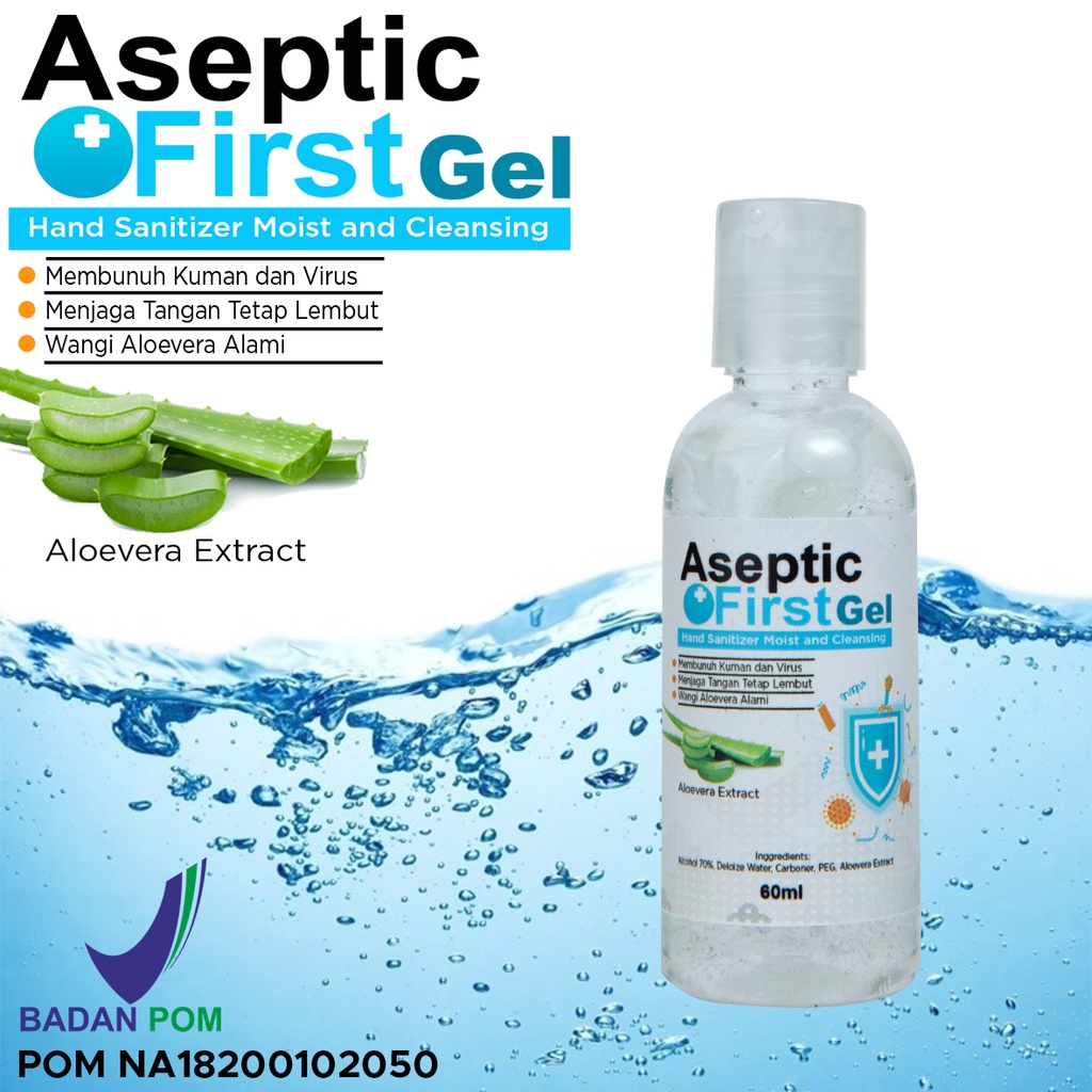 ASEPTIC FIRST HANDSANITIZER GEL 60ML FLIPTOP