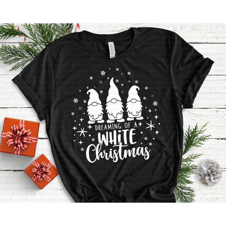 MYSTIQUE.ID-BAJU KAOS NATAL WHITE CHRISTMAS T-SHIRT LUCU DAN AESTHETIC