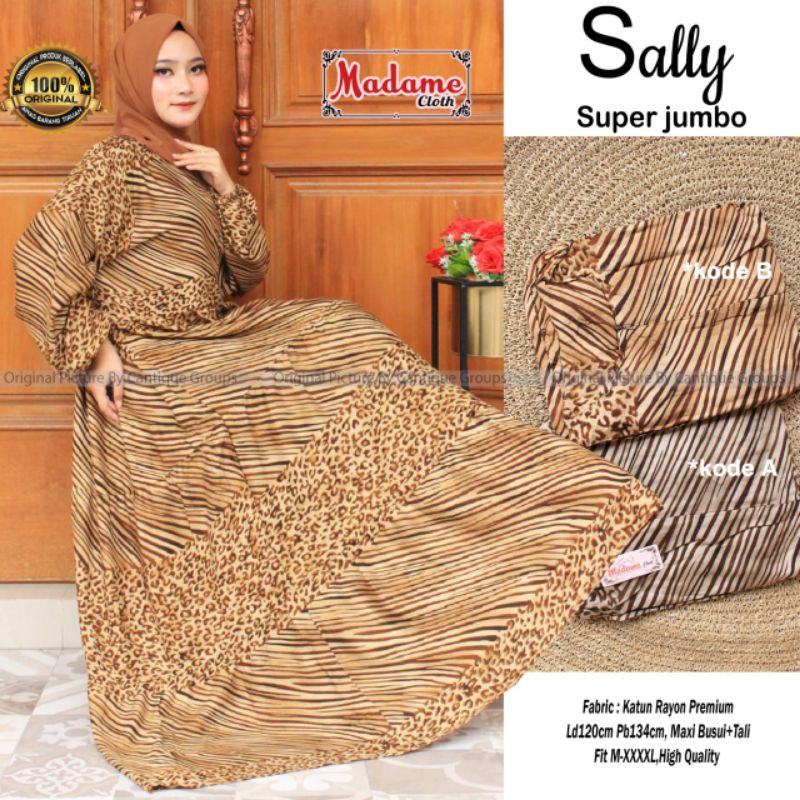 GAMIS JUMBO SALLYBSUPER JUMBO GAMIS LEOPARD MOTIF MACAN ORI BY CANTIQUE