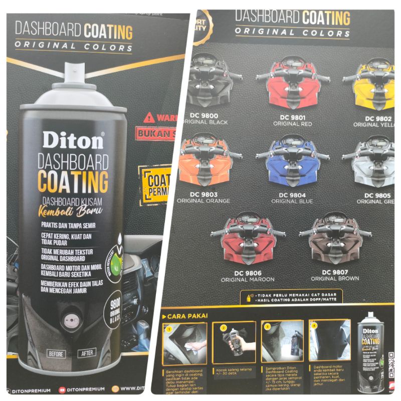 New diton premium dashboard coating hitam dashbor dasbor kuning biru merah maroon dashbor merah