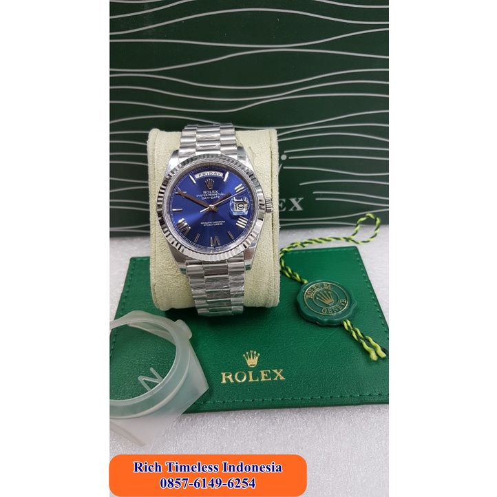 New  Jam Tangan Pria Import Terbaru Merk Rolex Daydate Full Stainless Silver Noob Swiss Clone Jam Ta
