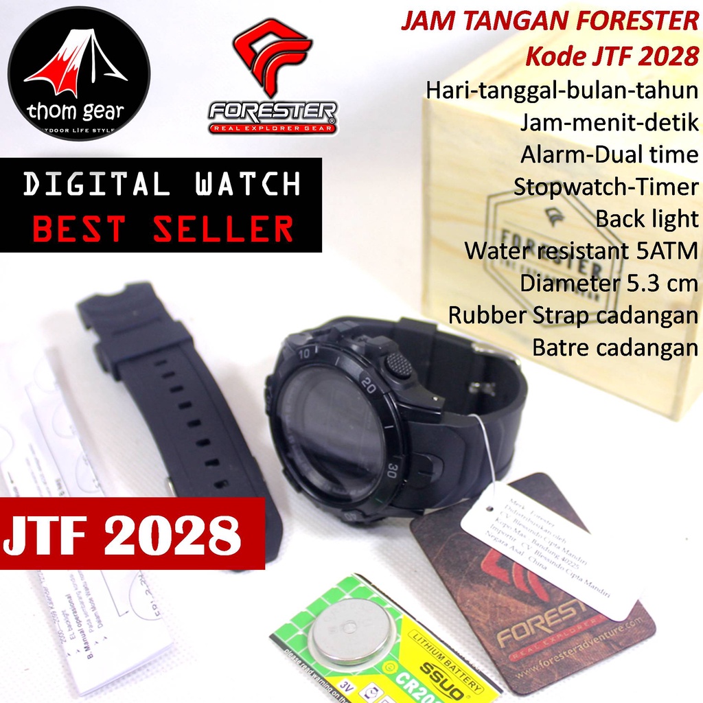 Forester Jtf 2028 Jam Tangan Pria Origial Forester Analog Digital Adventure Sport Outdoor Waterproof Water Resistant Anti Air Pria Cowok Original Ori Terbaru 2022 Free Rubber Strap Cadangan Batre Box Kayu Thomgear Bangakalan Palangkaraya Pare Pare Kebomas