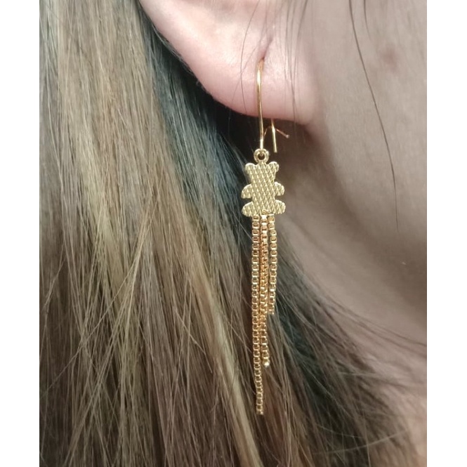 anting jurai untuk wanita//anting lapis emas//perhiasan//anting