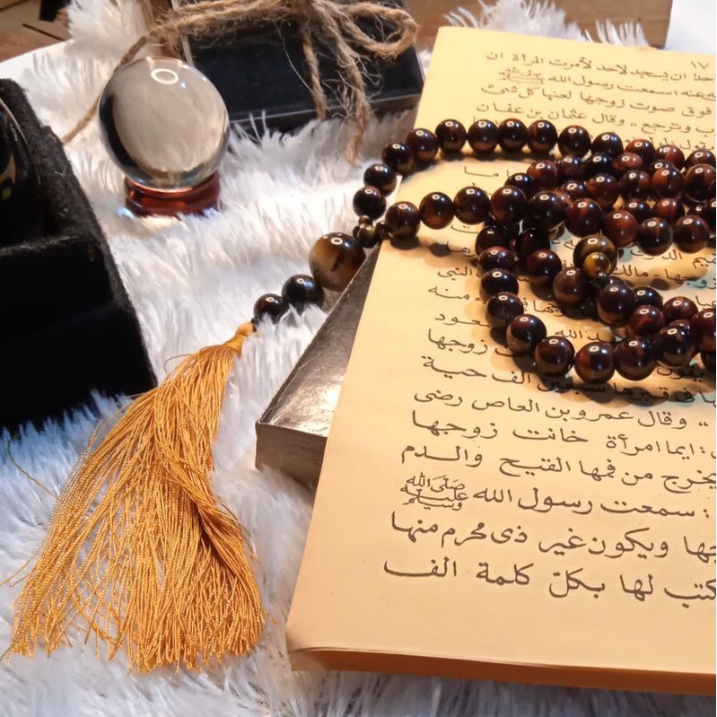 Tasbih Japa Mala Tiger Eye 8mm Hand Made By Rajarta