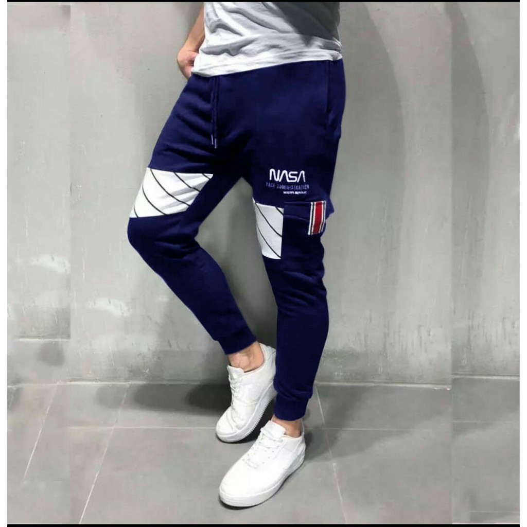 pakaian pria jogger nsa size M,L,XXL celana pria keren jogger pria terbaru - panteloni