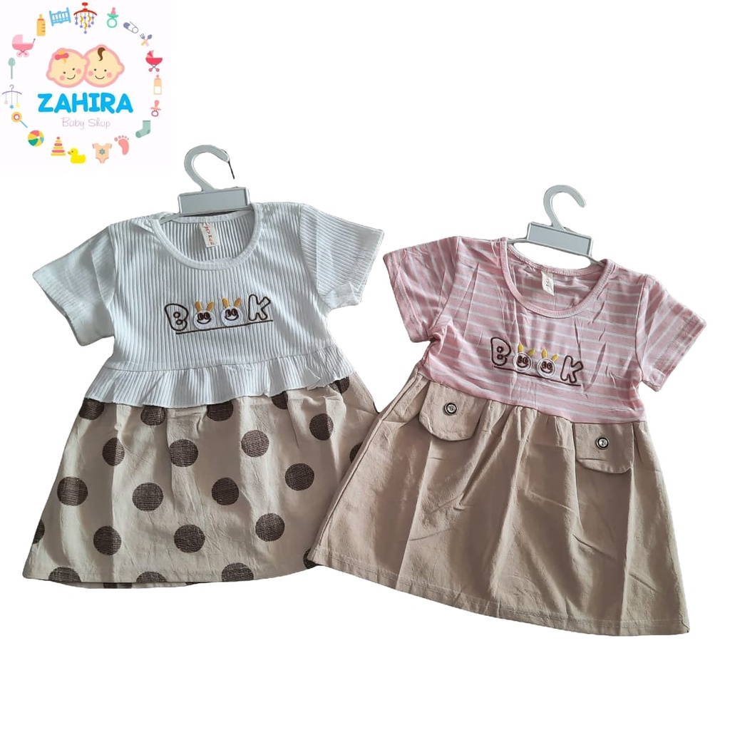 Dress Anak Motif Salur/ Dress Baby 1 Tahun/ Dress Anak Lucu