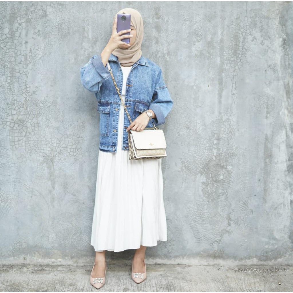 BEFAST - ZFS OOTD Jaket Wanita KIYORA / DUMA JEANS JACKET / Pakaian Wanita / Atasan Lengan Panjang / Jaket Denim Kekinian Wanita Remaja / Fashion Wanita Hijab / Jaket Oversize Jeans Trendy / Keluaran Terbaru 2022 / OOTD Wanita ABG Ala Korean Style