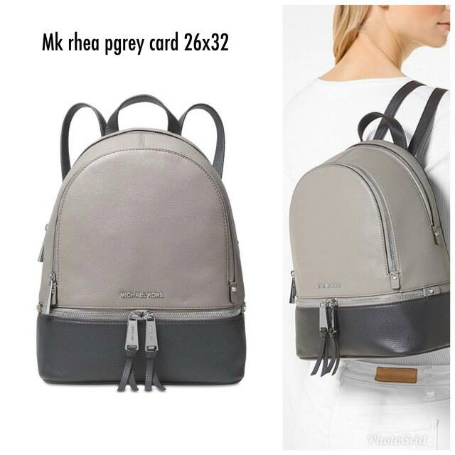 Tas Michael Kors Original - Michael Kors Rhea Backpack Pearl Grey