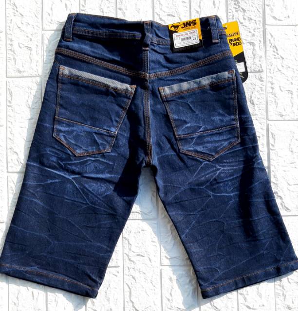 CELANA JEANS PENDEK STRET BAHAN MELAR