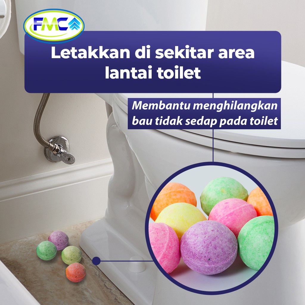 Kamper Toilet Kamar Mandi Kapur Barus Lemari Pakaian Bola Warna Anti Tikus Kecoa Serangga Toillet Ball Original