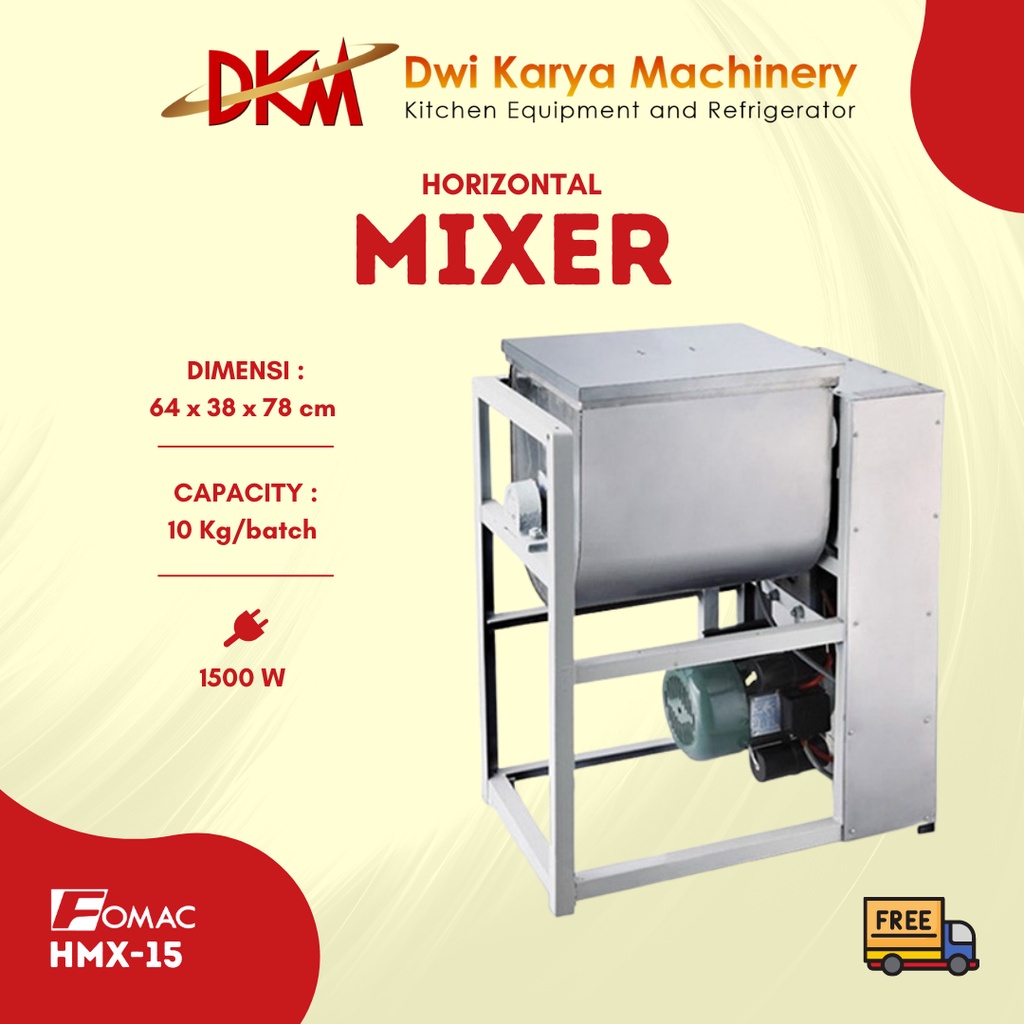 Mesin Adonan Mie FOMAC HMX 15 / Horizontal Dough Mixer