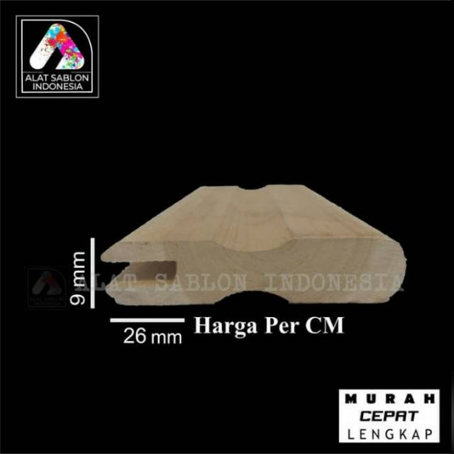 GAGANG RAKEL KAYU 9MM BESAR HARGA PER CM