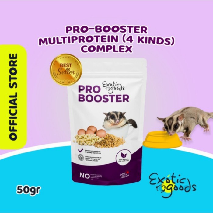 Vitamin Anjing Dan Kucing - Pro Booster 50Gr Probooster Protein Hewan Vitamin Protein Sugar Glider