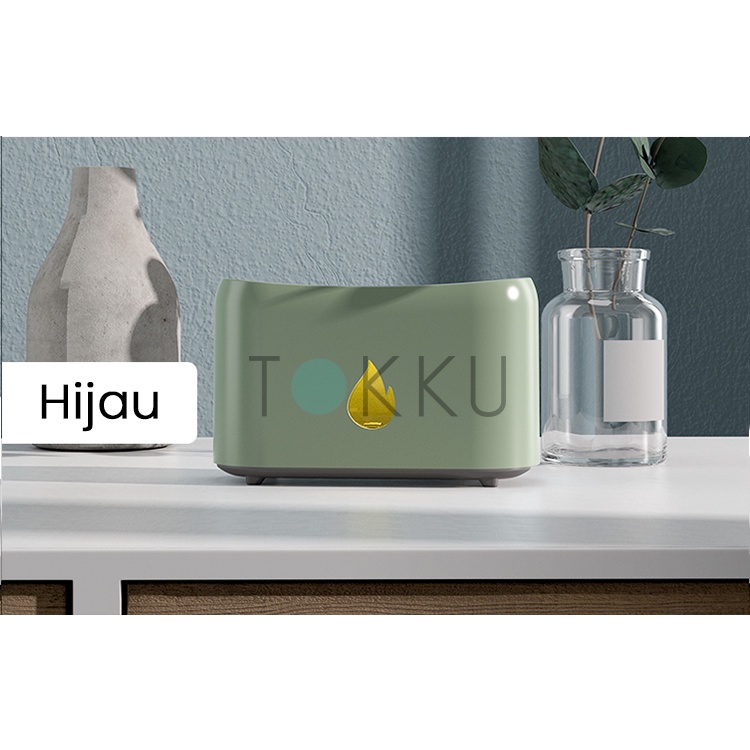 TOKKU Humidifier Diffuser 200ML Ilusi Api Aroma Terapi Essential Oil Pelembab Pewangi Ruangan Kado/Hadiah