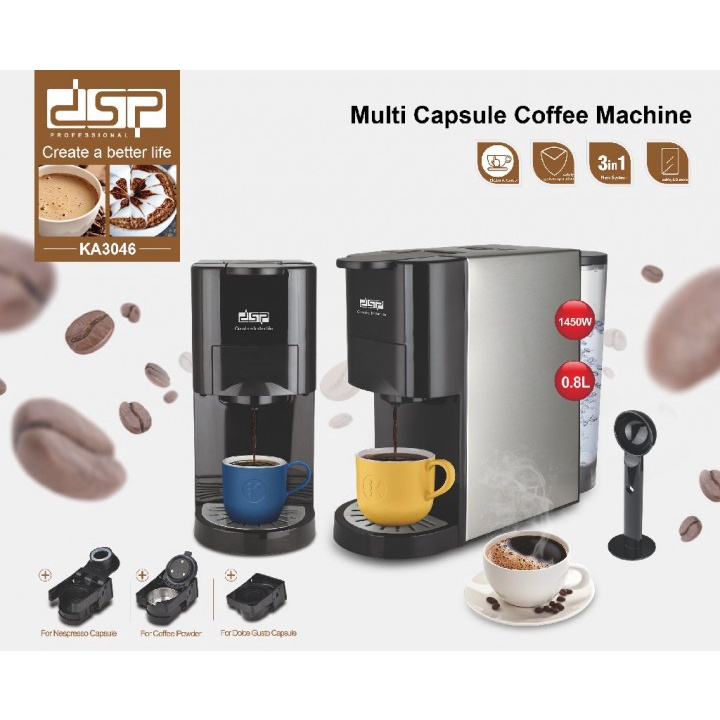 5 DSP KA3046 - Multi Capsule Coffee Machine 1450W - Mesin Kopi Kapsul