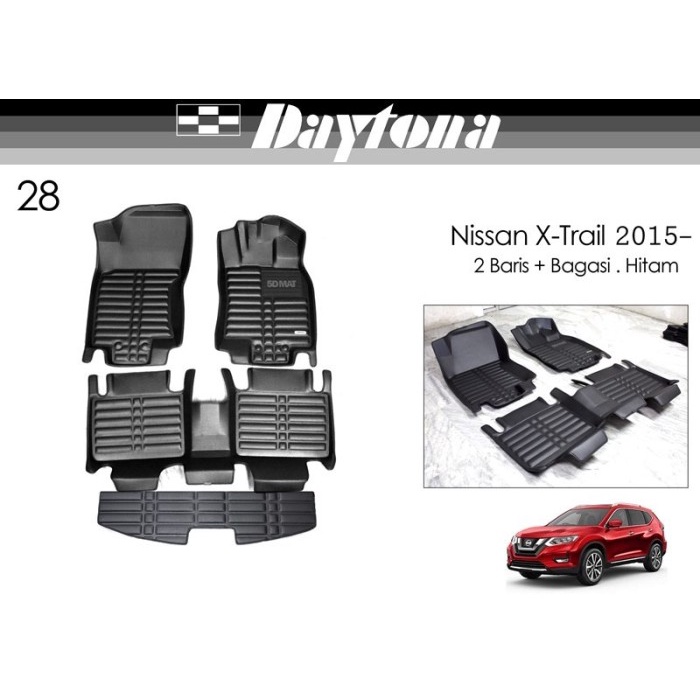5D MAT DAYTONA KARPET MOBIL MANGKOK NISSAN XTRAIL 2014 - 2019