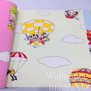 Murah wallpaper vinyl 10m x 53cm ruang indah bagus modern elegan