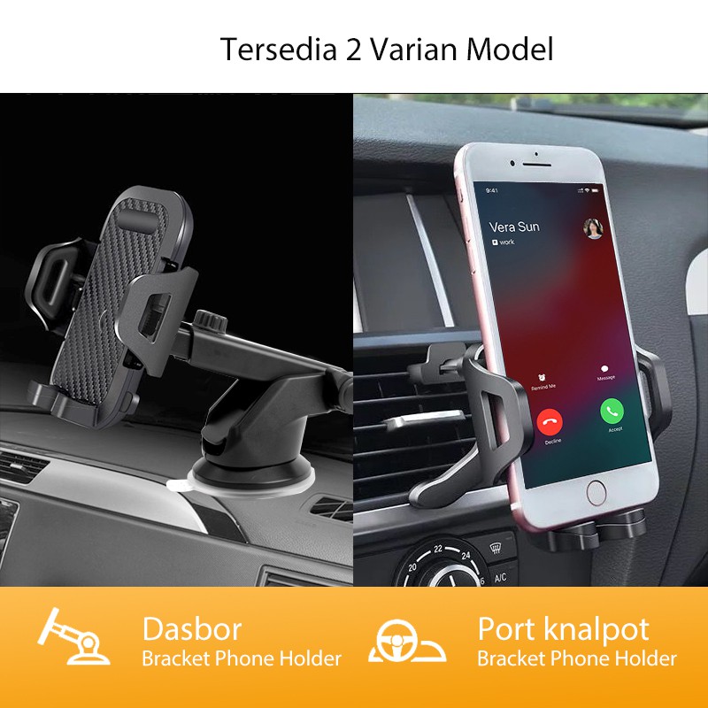 Mobeo Phone Holder Mobil Bracket Stand Suction Cup / Ventilasi AC Mobil