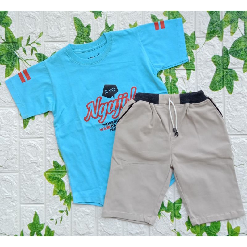 ayudia_kids_store/setelan anak laki laki/baju kurta islami/celana pendek anak laki laki/setelan Cino